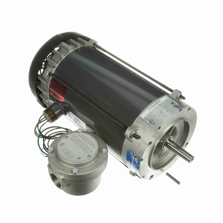 Leeson Explosion Proof Motor, 1 HP, 3 phase, 1800 RPM, 575 V, 56C Frame, EPFC G846A